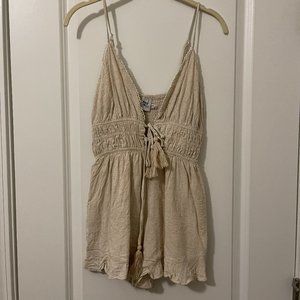 Princess Polly Colleen Romper Size US 4 Beige